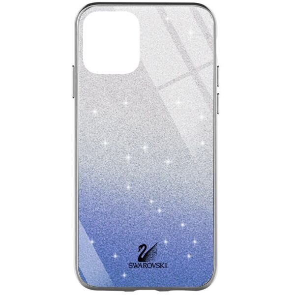 

TPU+Glass чехол Swarovski для Apple iPhone 12 Pro / 12 (6.1") Синий