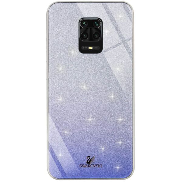 

TPU+Glass чехол Swarovski для Xiaomi Redmi Note 9s / Note 9 Pro / Note 9 Pro Max Синий