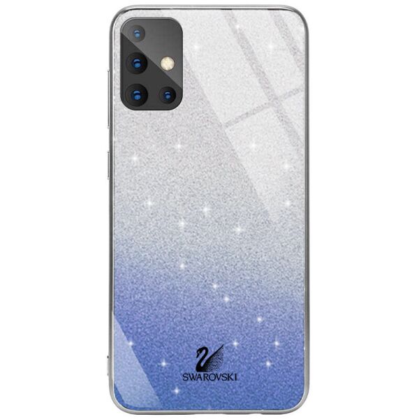 

TPU+Glass чехол Swarovski для Samsung Galaxy A51 Синий
