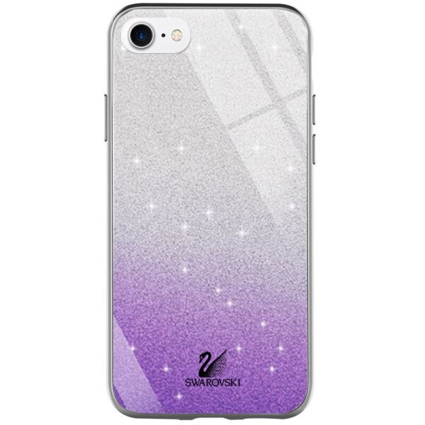 

TPU+Glass чехол Swarovski для Apple iPhone 7 / 8 / SE (2020) (4.7") Фиолетовый