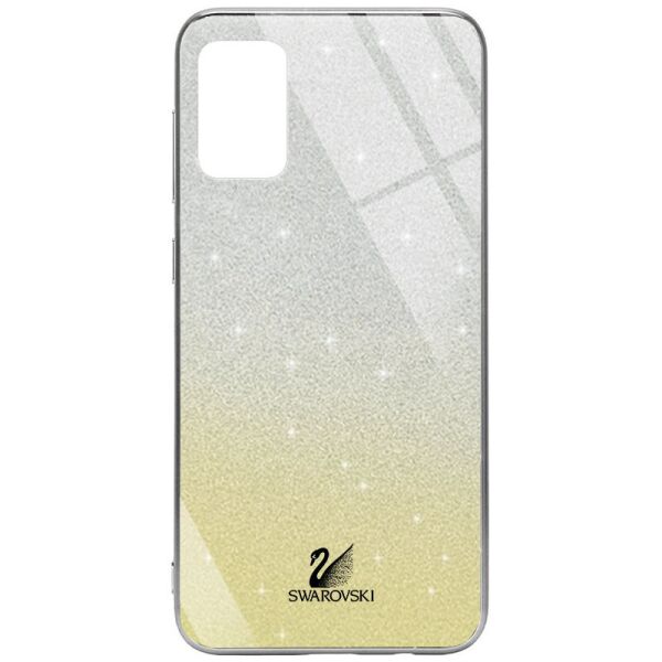 

TPU+Glass чехол Swarovski для Samsung Galaxy A31 Золотой