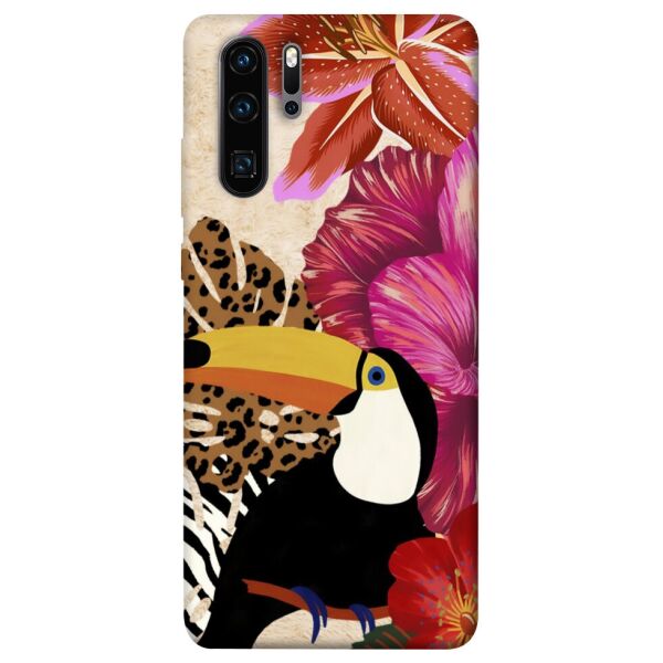 

Чехол itsPrint Тукан среди цветов для Huawei P30 Pro