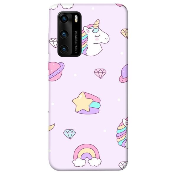 

Чехол itsPrint Паттерн единороги 2 для Huawei P40
