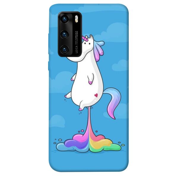 

Чехол itsPrint Единорог с радугой 2 для Huawei P40
