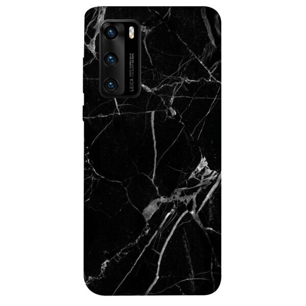 

Чехол itsPrint Черный мрамор для Huawei P40