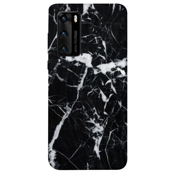 

Чехол itsPrint Черный мрамор 4 для Huawei P40