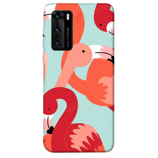 

Чехол itsPrint Flamingo для Huawei P40