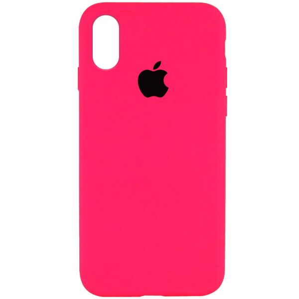 

Чехол Silicone Case Full Protective (AA) для Apple iPhone XR (6.1") Розовый / Barbie pink