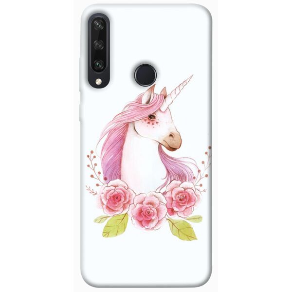 

Чехол itsPrint Единорог с цветами для Huawei Y6p
