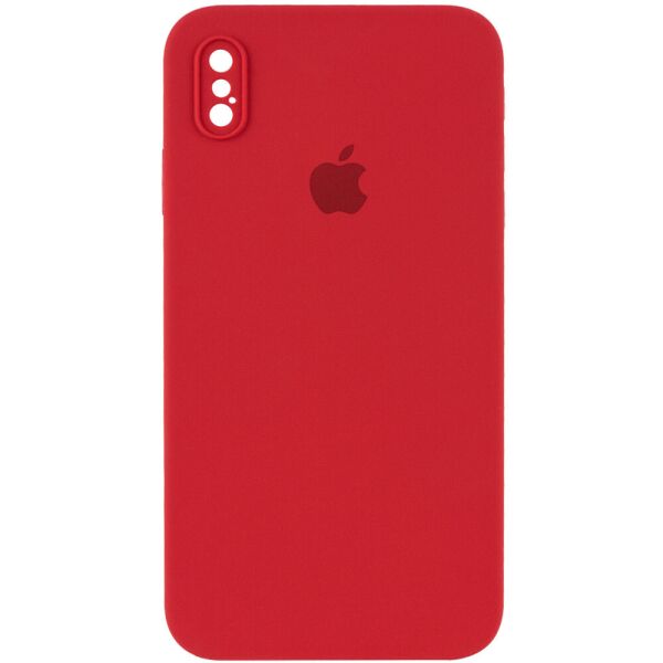 

Чехол Silicone Case Square Full Camera Protective (AA) для Apple iPhone XS Max (6.5") Красный / Camellia