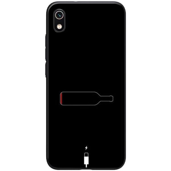 

TPU+PC чехол ForFun для Xiaomi Redmi 7A Бутылка / Черный