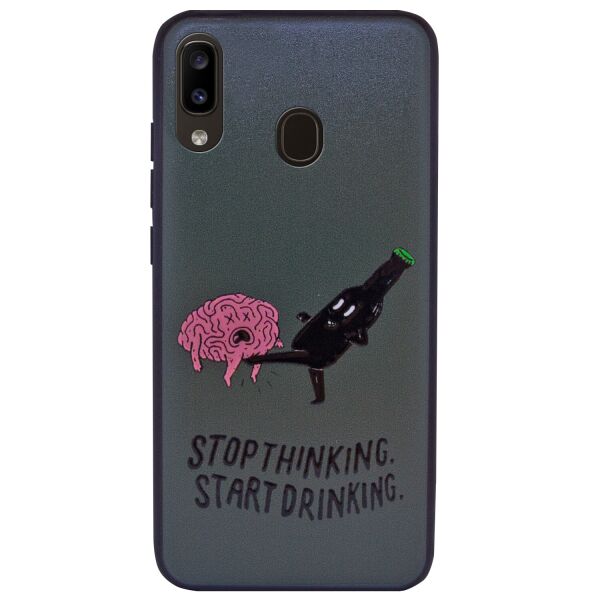 

TPU+PC чехол ForFun для Samsung Galaxy A20 / A30 Stopthinking / Серый