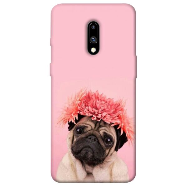 

Чехол itsPrint Мопс с цветами для OnePlus 7 Pro