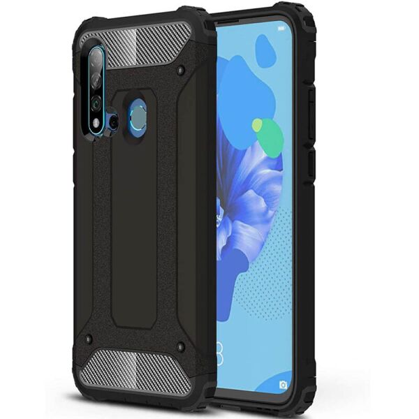 

Бронированный противоударный TPU+PC чехол Immortal для Huawei Nova 5i / P20 lite (2019) Черный