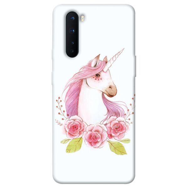 

Чехол itsPrint Единорог с цветами для OnePlus Nord