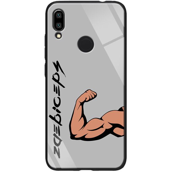 

TPU+Glass чехол ForFun для Xiaomi Redmi Note 7 / Note 7 Pro / Note 7s Бицепс / Серый