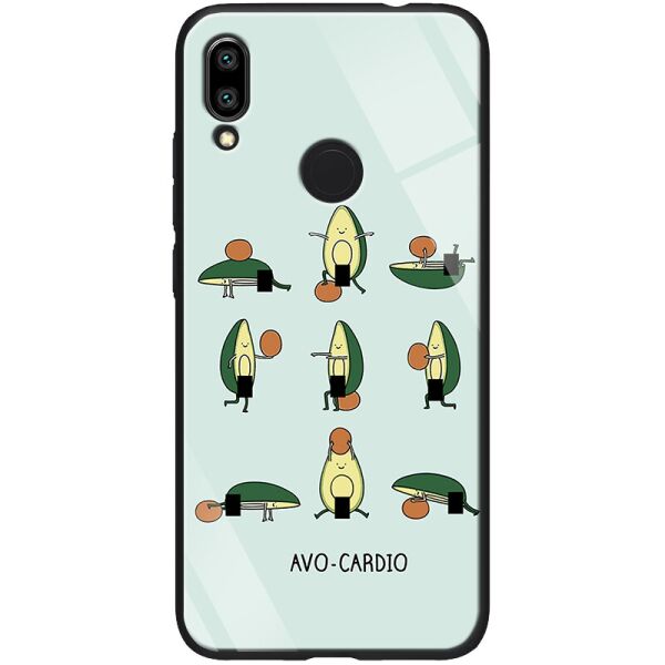 

TPU+Glass чехол ForFun для Xiaomi Redmi 7 Авокардио / Голубой
