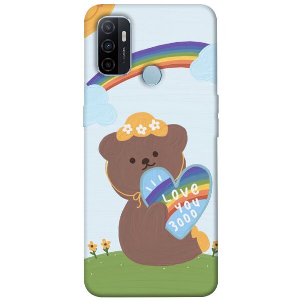 

Чехол itsPrint Мишка с сердцем для Oppo A53 / A32 / A33