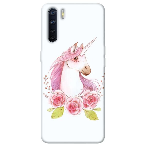 

Чехол itsPrint Единорог с цветами для Oppo A91