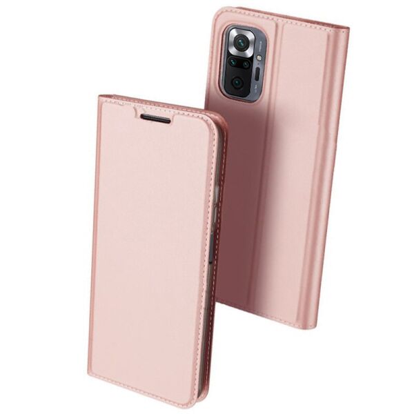 

Чехол-книжка Dux Ducis с карманом для визиток для Xiaomi Redmi Note 10 Pro Rose Gold