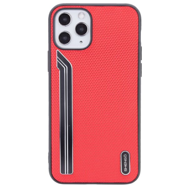 

TPU чехол SHENGO Textile series для Apple iPhone 11 Pro (5.8") Красный