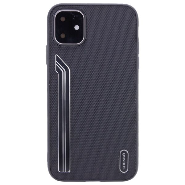 

TPU чехол SHENGO Textile series для Apple iPhone 11 (6.1";) Черный