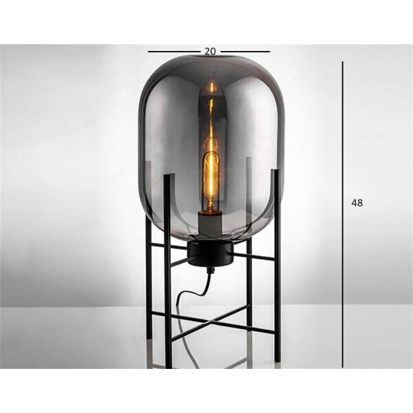 

НАСТОЛЬНЫЙ СВЕТИЛЬНИК GLASS OVAL SMOKY GREY H48/D24