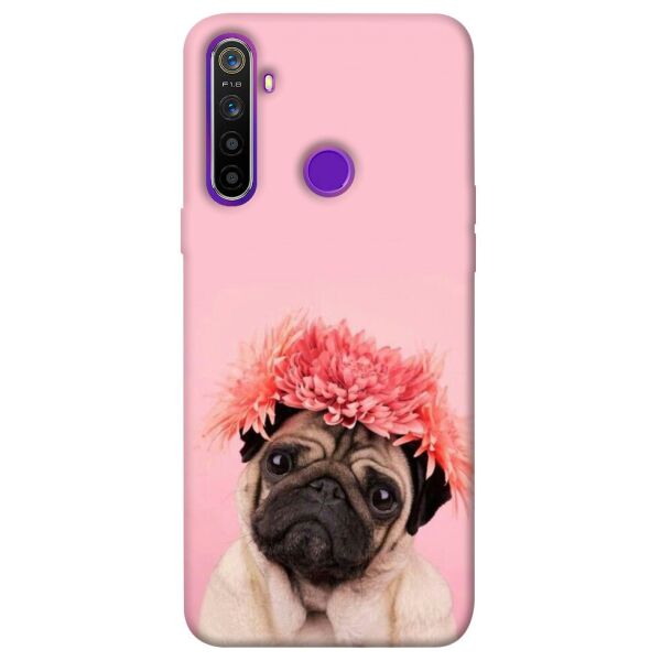 

Чехол itsPrint Мопс с цветами для Realme 5