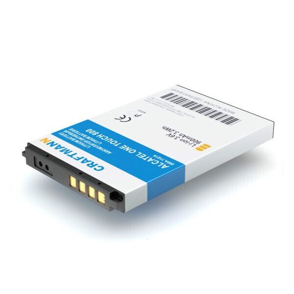 

Аккумулятор Craftmann CAB30P2001C1 для ALCATEL ONE TOUCH 800 900mAh