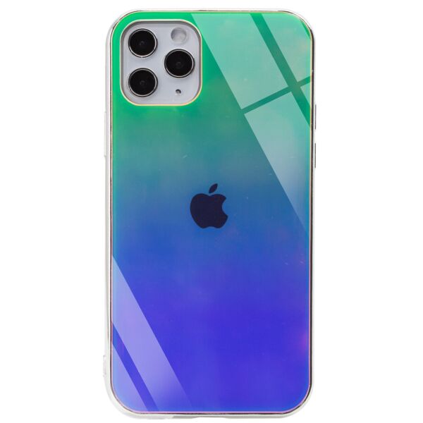 

TPU+Glass чехол Gradient Rainbow с лого для Apple iPhone 11 Pro Max (6.5") Зеленый