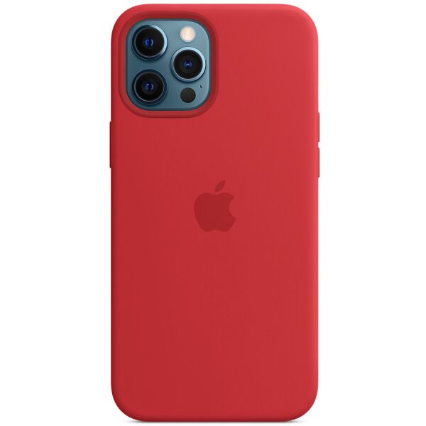 

Чехол Silicone case (AAA) full with Magsafe and Animation для Apple iPhone 12 Pro Max (6.7";) Красный / Red