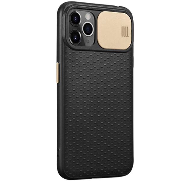 

Чехол Camshield Black TPU со шторкой защищающей камеру для Apple iPhone 11 Pro Max (6.5") Черный / Золотой
