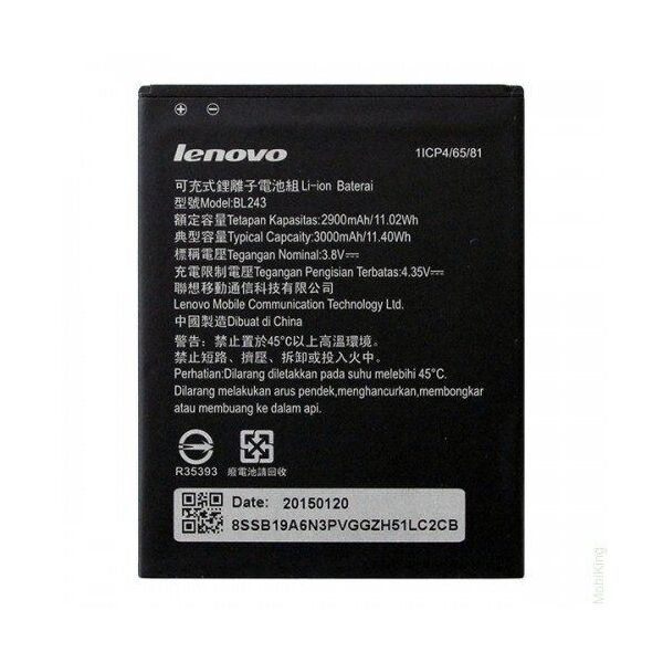 

Аккумулятор Lenovo BL243 - A7000, K3 Note, K50 [Original]