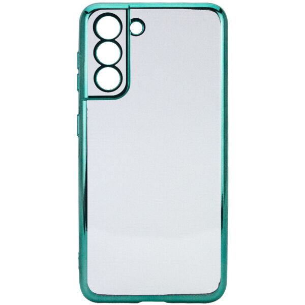 

Прозрачный силиконовый чехол с глянцевой окантовкой Full Camera для Samsung Galaxy S21 Зеленый
