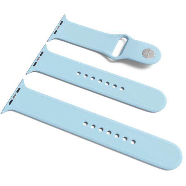 

Силиконовый ремешок для Apple Watch Sport Band 42 / 44 (S/M & M/L) 3pcs Голубой / Lilac Blue