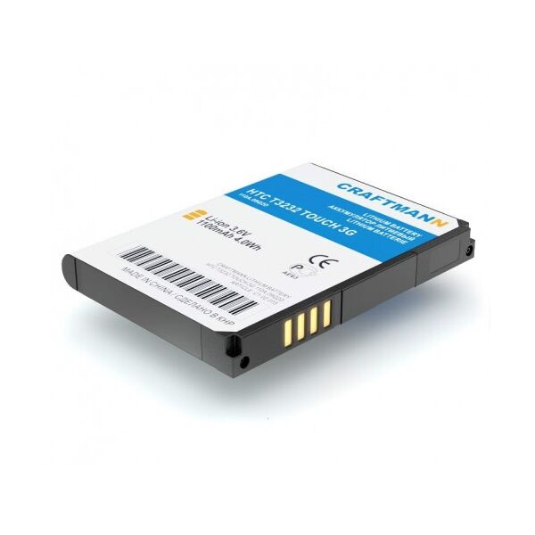 

Аккумулятор Craftmann JADE160 для HTC T3232 TOUCH 3G 1100mAh