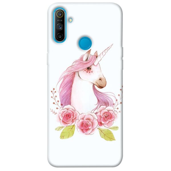 

Чехол itsPrint Единорог с цветами для Realme C3
