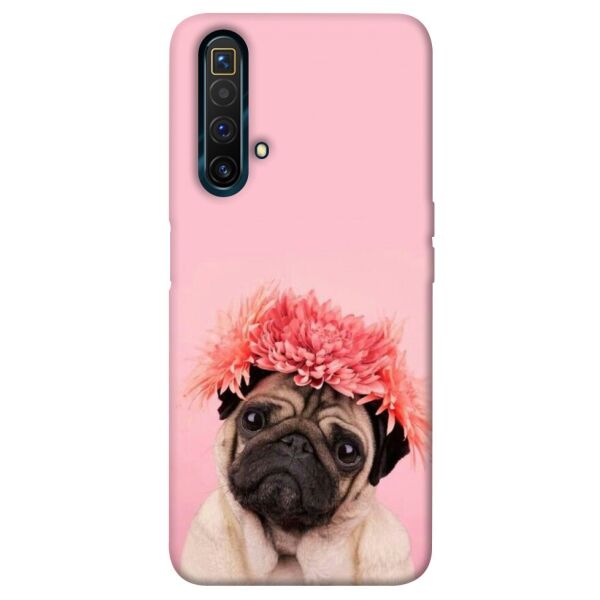 

Чехол itsPrint Мопс с цветами для Realme X3 SuperZoom