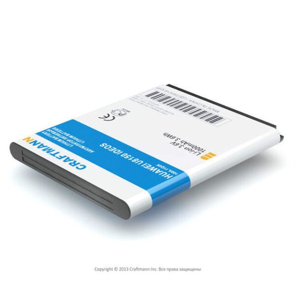 

Аккумулятор Craftmann HB4J1H для Huawei U8150 IDEOS 1000mAh