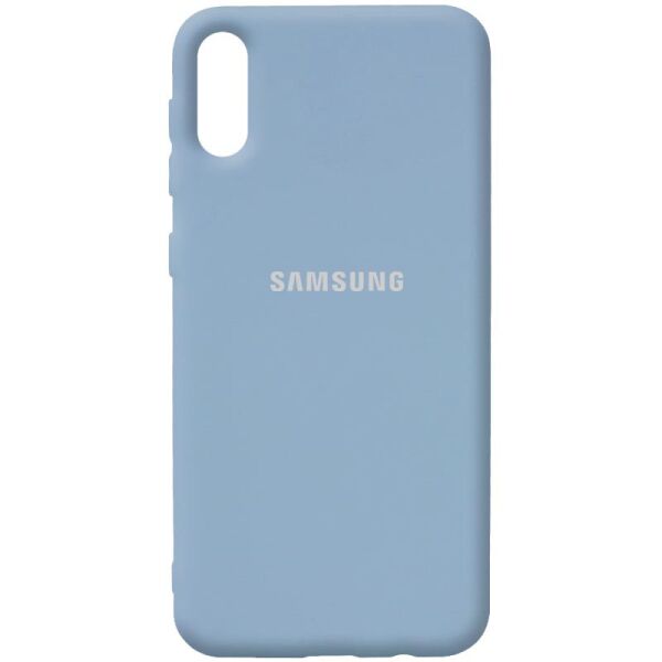 

Чехол Silicone Cover Full Protective (AA) для Samsung Galaxy A02 Голубой / Lilac Blue