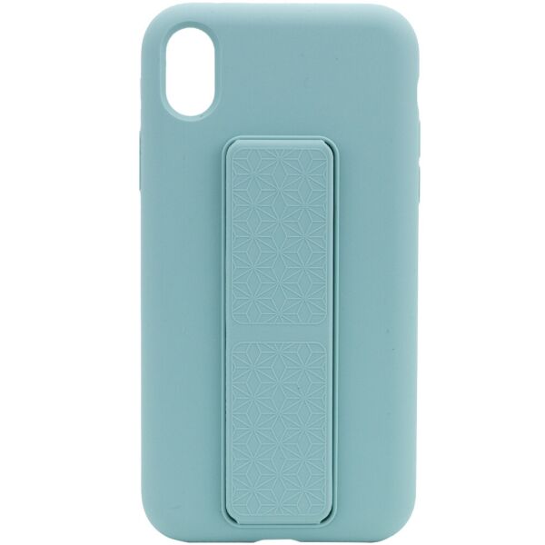 

Чехол Silicone Case Hand Holder для Apple iPhone XR (6.1") Бирюзовый / Ice Blue