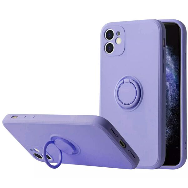 

Чехол TPU Candy Ring Full Camera для Apple iPhone 12 (6.1";) Сиреневый / Dasheen