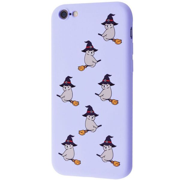 

TPU чехол WAVE Fancy для Apple iPhone 6/6s (4.7") Bear on broom / Light purple