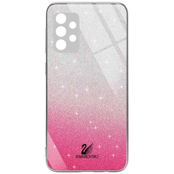 

TPU+Glass чехол Swarovski Full Camera для Samsung Galaxy A72 4G / A72 5G Малиновый