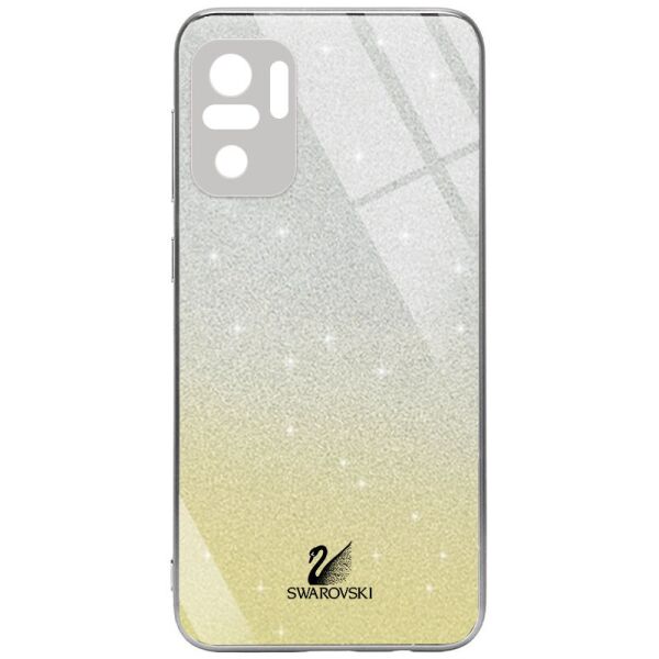 

TPU+Glass чехол Swarovski Full Camera для Xiaomi Redmi Note 10 / Note 10s Золотой