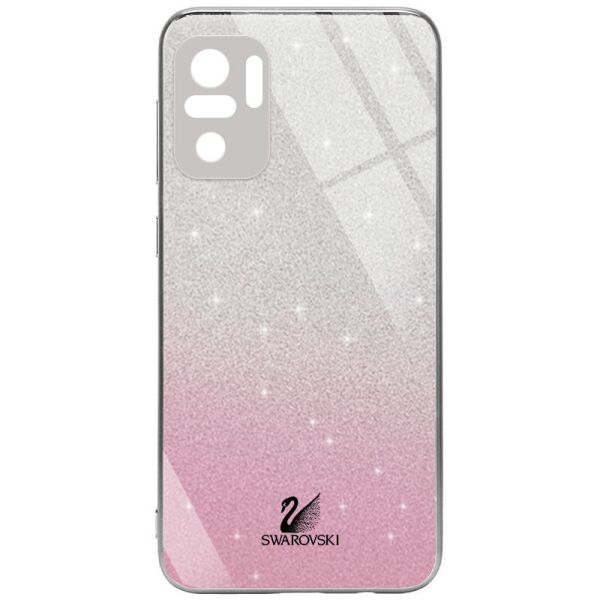 

TPU+Glass чехол Swarovski Full Camera для Xiaomi Redmi Note 10 / Note 10s Розовый
