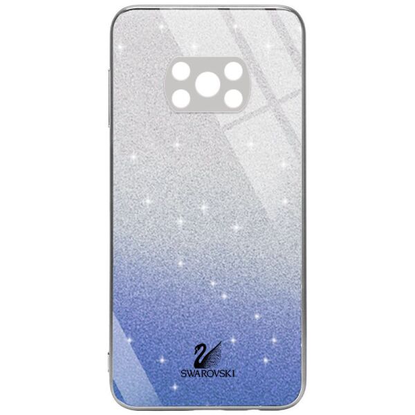 

TPU+Glass чехол Swarovski Full Camera для Xiaomi Poco X3 NFC / Poco X3 Pro Синий