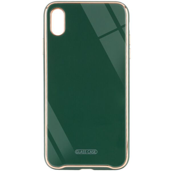 

TPU+Glass чехол Venezia для Apple iPhone X / XS (5.8") Зеленый / Dark Green