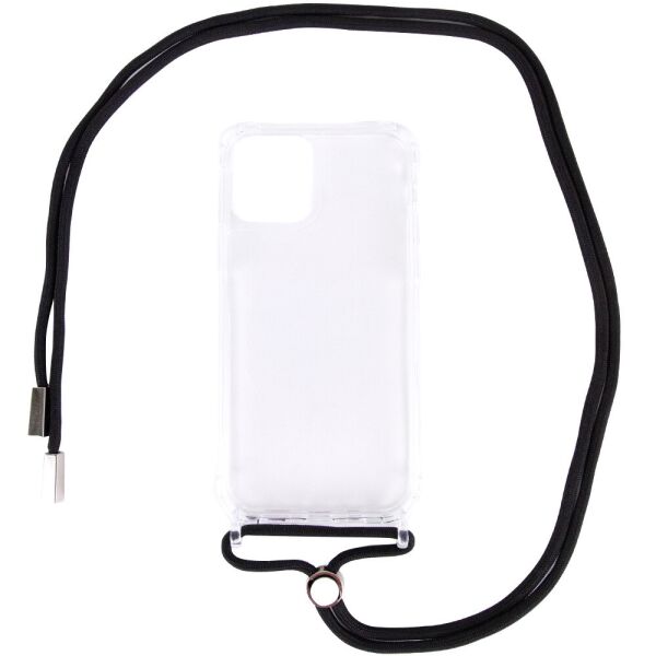 

Чехол TPU Crossbody Transparent для Apple iPhone 12 Pro / 12 (6.1") Черный