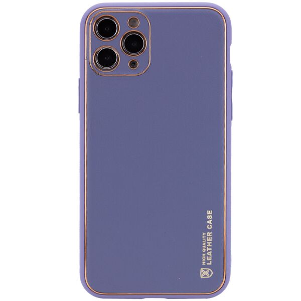 

Кожаный чехол Xshield для Apple iPhone 11 Pro (5.8") Серый / Lavender Gray